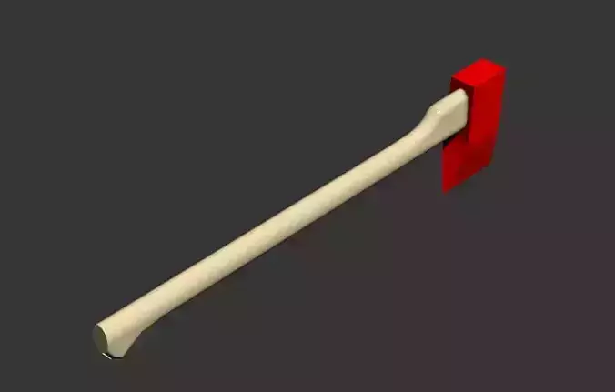 fireman axe Low-poly 3D model