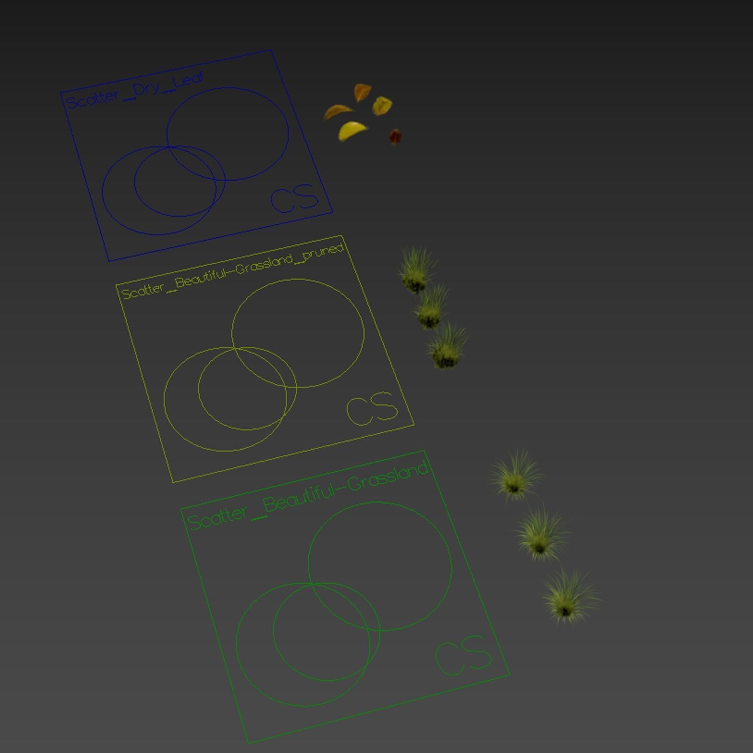 Grass Beautiful Grassland Summer 3D model_5