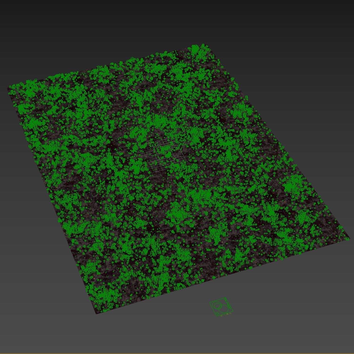 Grass Green Moss Grow Old Ground 3D model_3