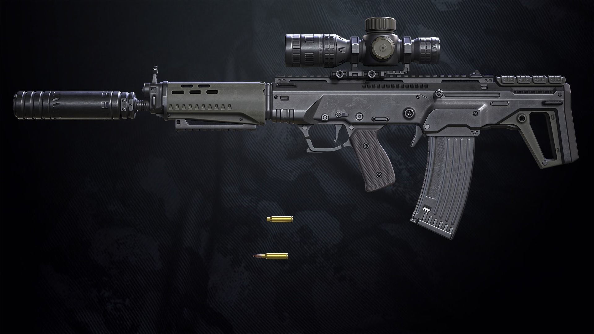 AL-X Assault Rifle Low-poly 3D model_3