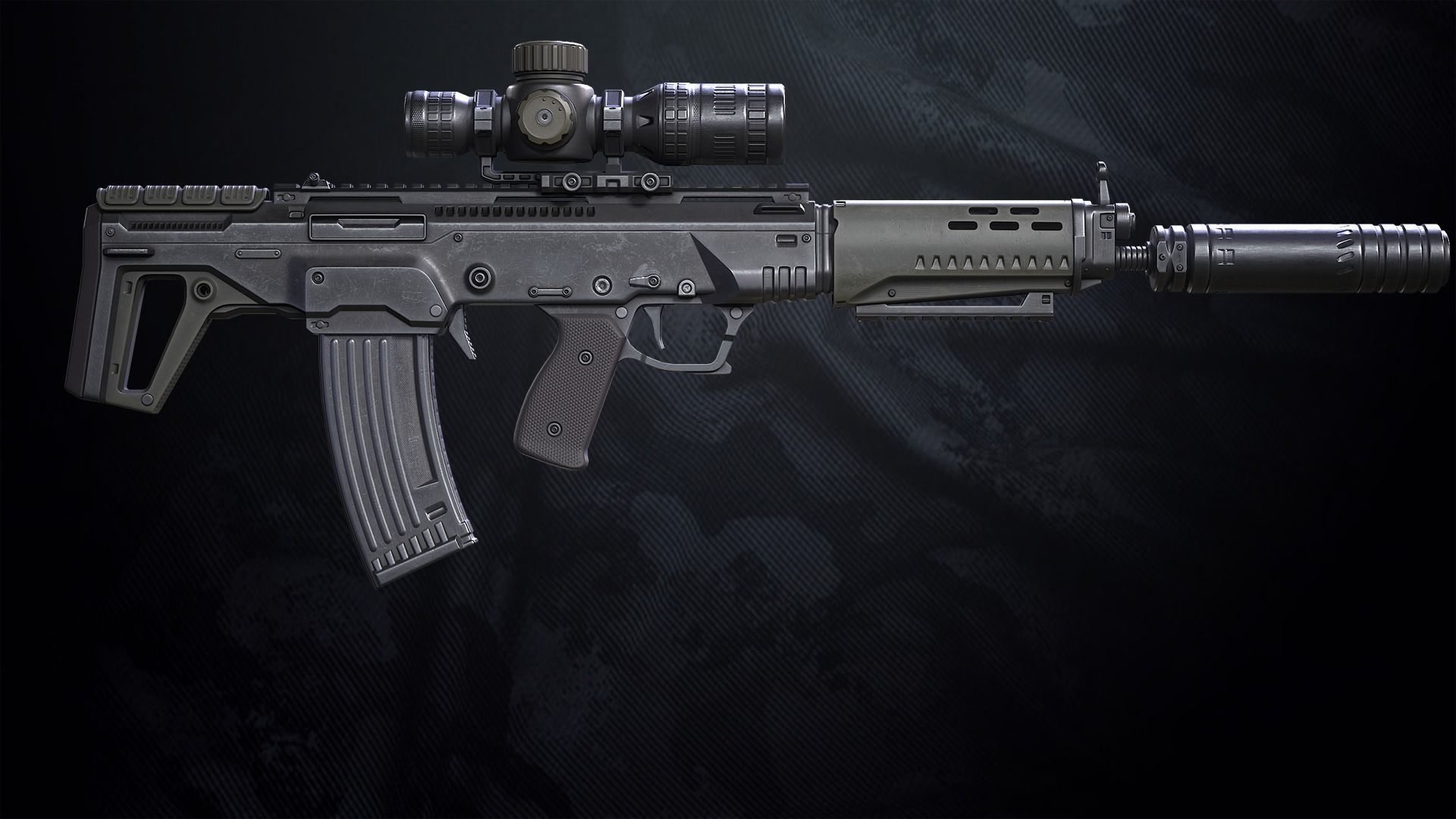 AL-X Assault Rifle Low-poly 3D model_5