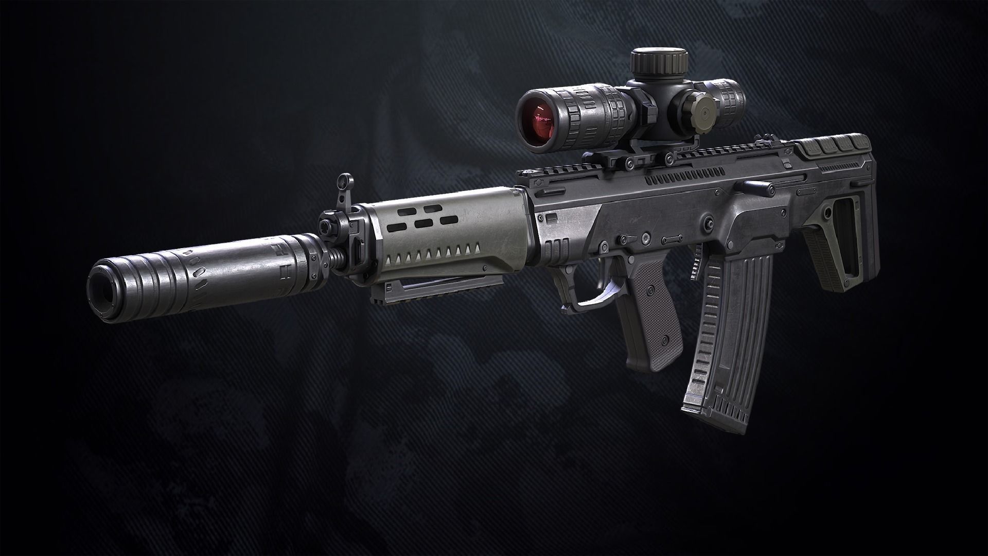 AL-X Assault Rifle Low-poly 3D model_7