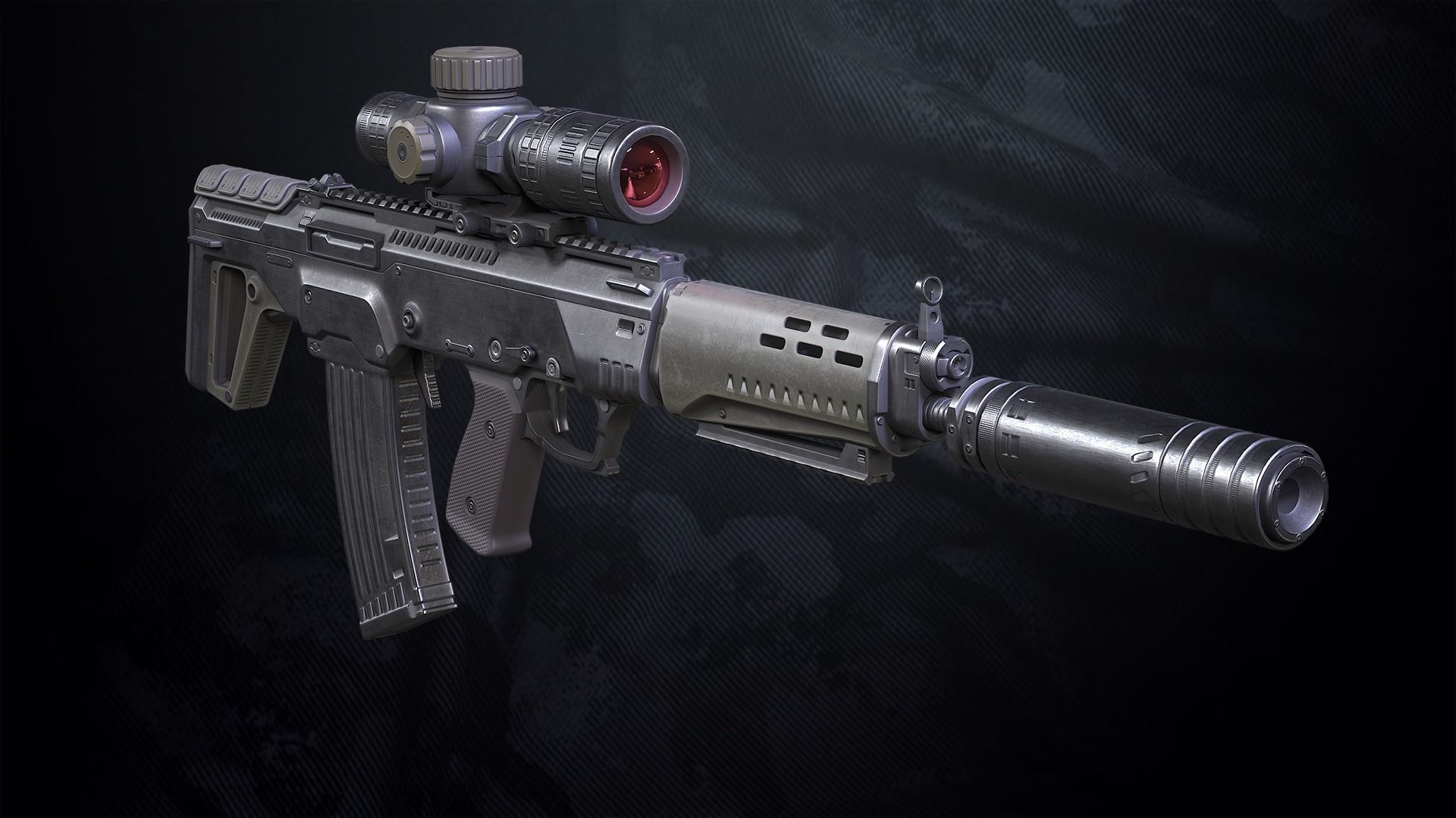 AL-X Assault Rifle Low-poly 3D model_6