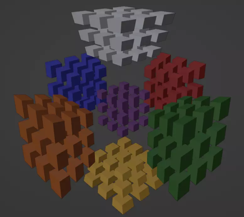 4D Rubiks Cube Analog - 3D Model 3D model_0