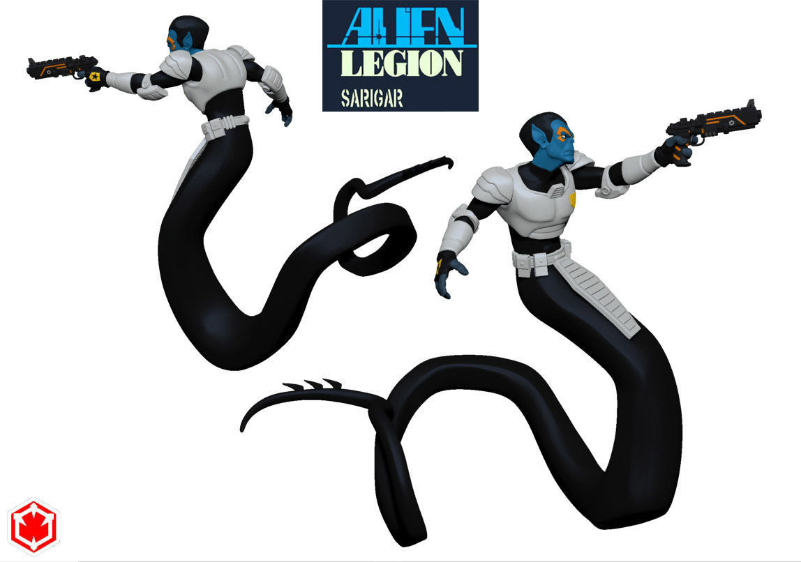 Alien Legion Sarigar Pose 2  3D print model_1