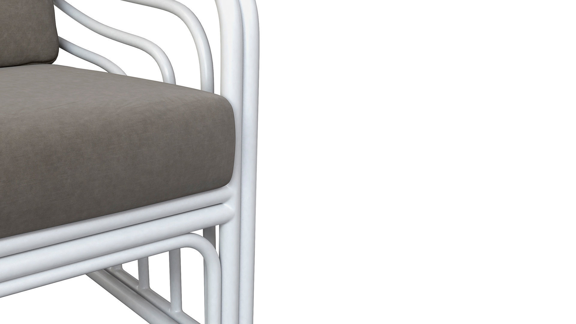 Belgravia Outdoor White Chair 3D model_7