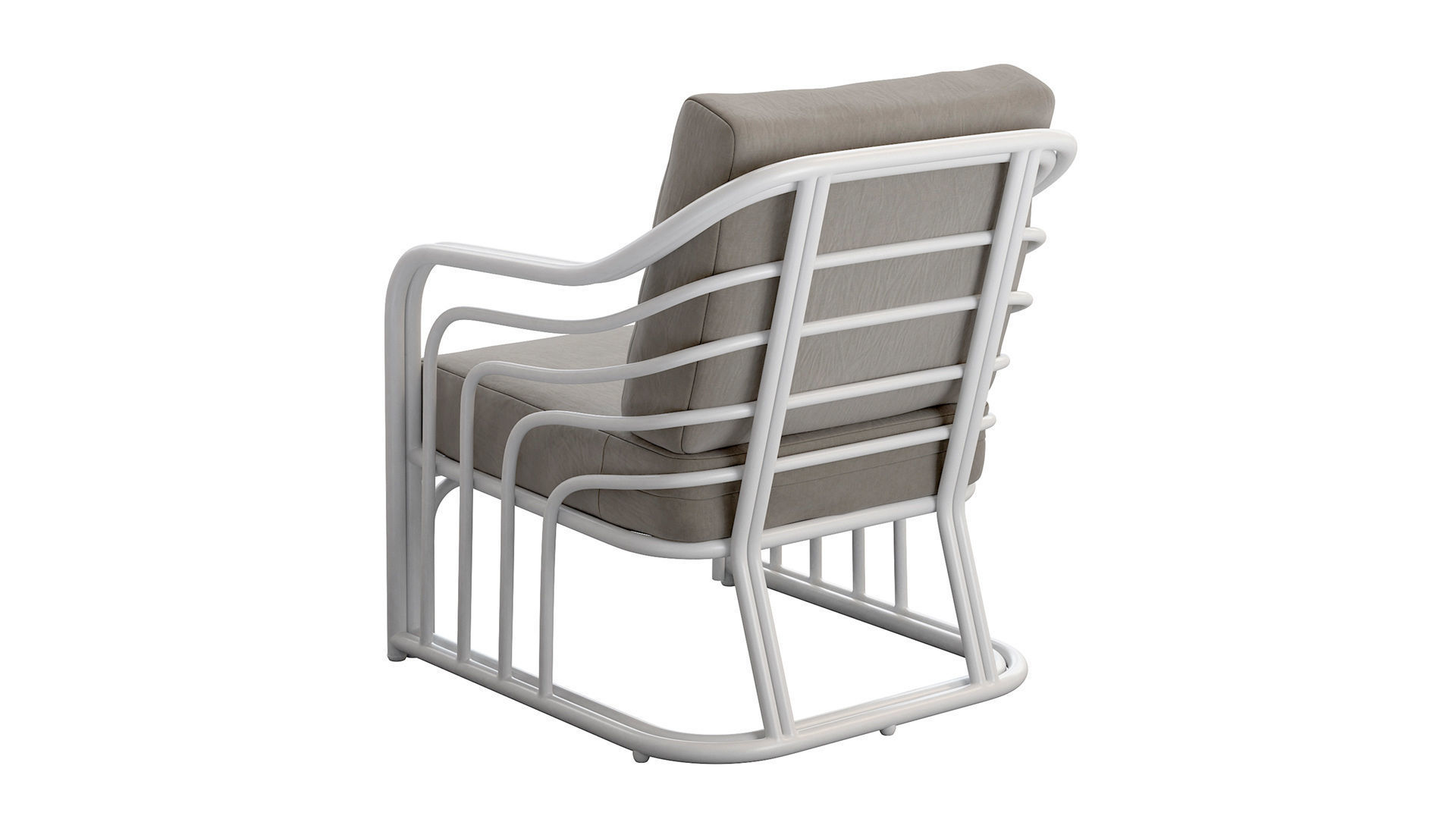 Belgravia Outdoor White Chair 3D model_4