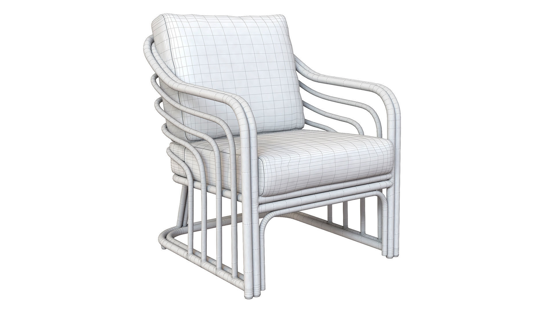 Belgravia Outdoor White Chair 3D model_9