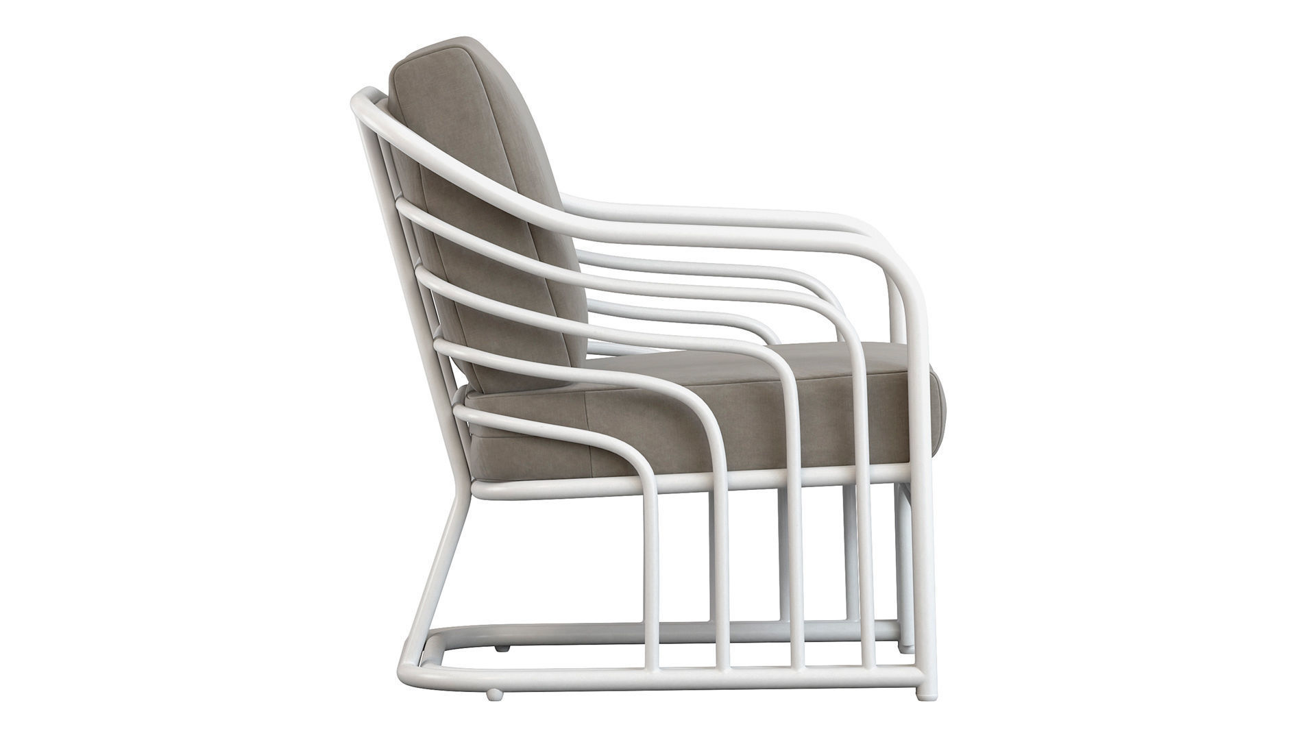 Belgravia Outdoor White Chair 3D model_2