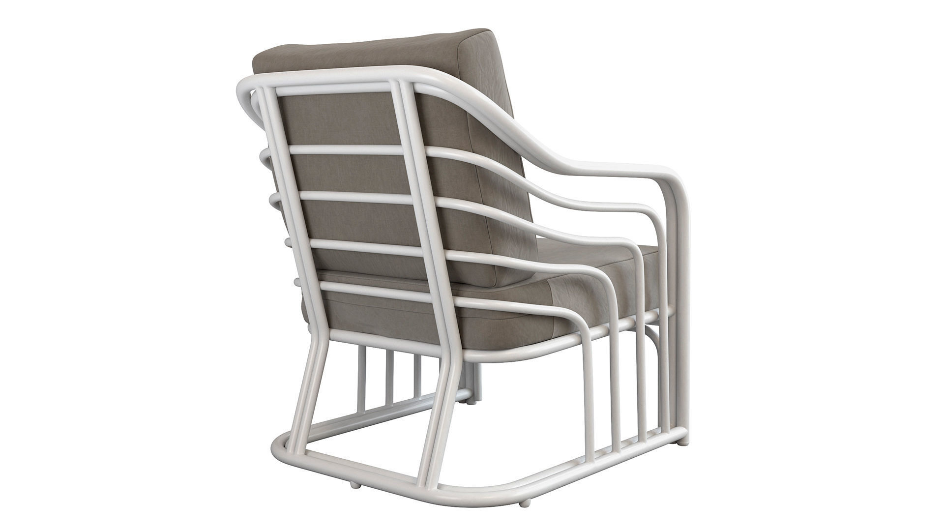 Belgravia Outdoor White Chair 3D model_3