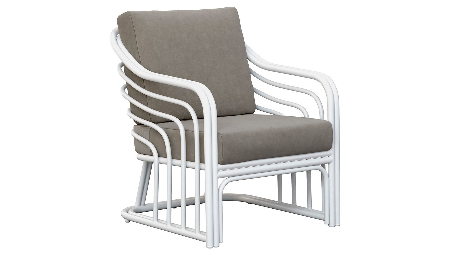 Belgravia Outdoor White Chair 3D model_5