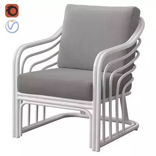 Belgravia Outdoor White Chair 3D model