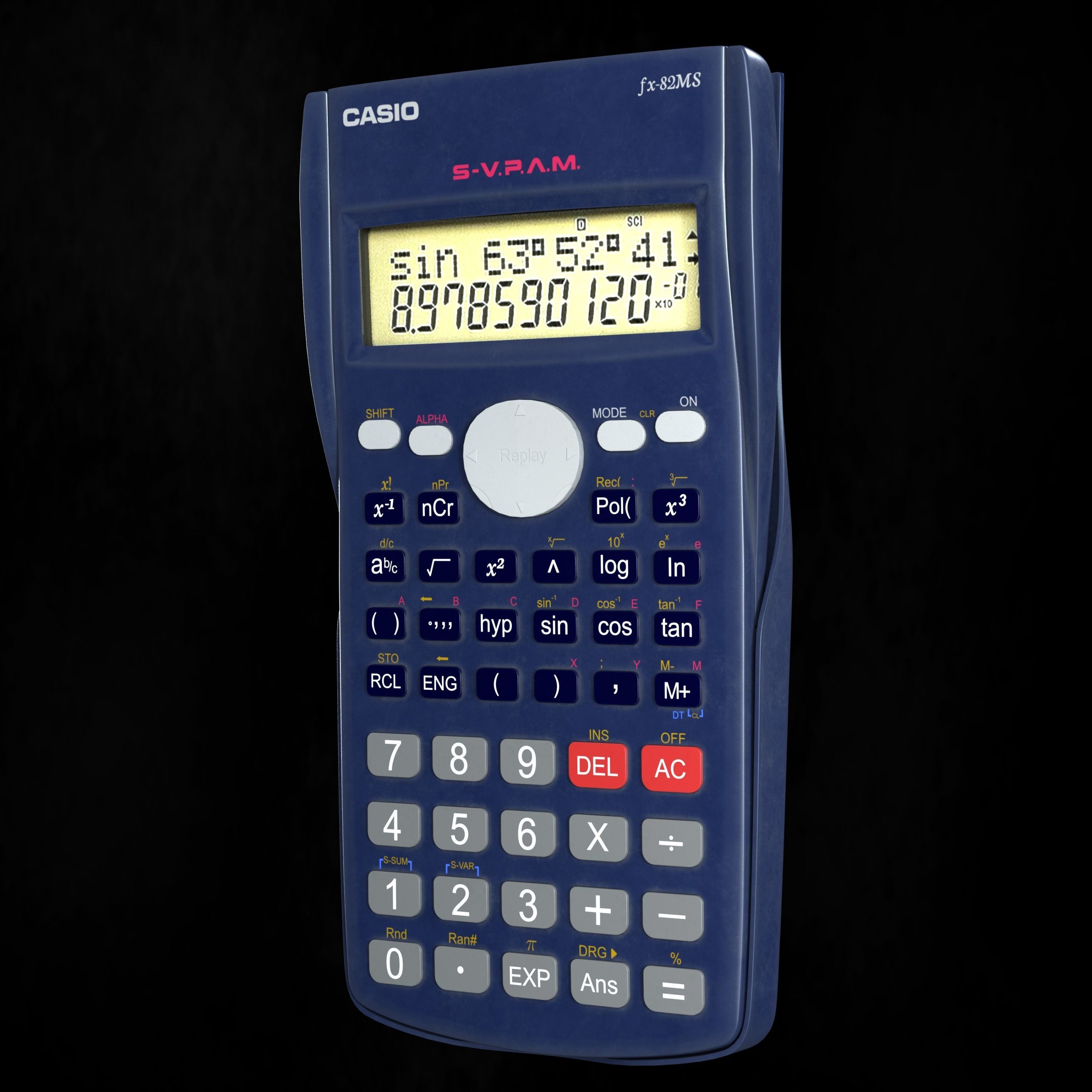 Casio Scientific Calculator FX-82MS 3D model_3
