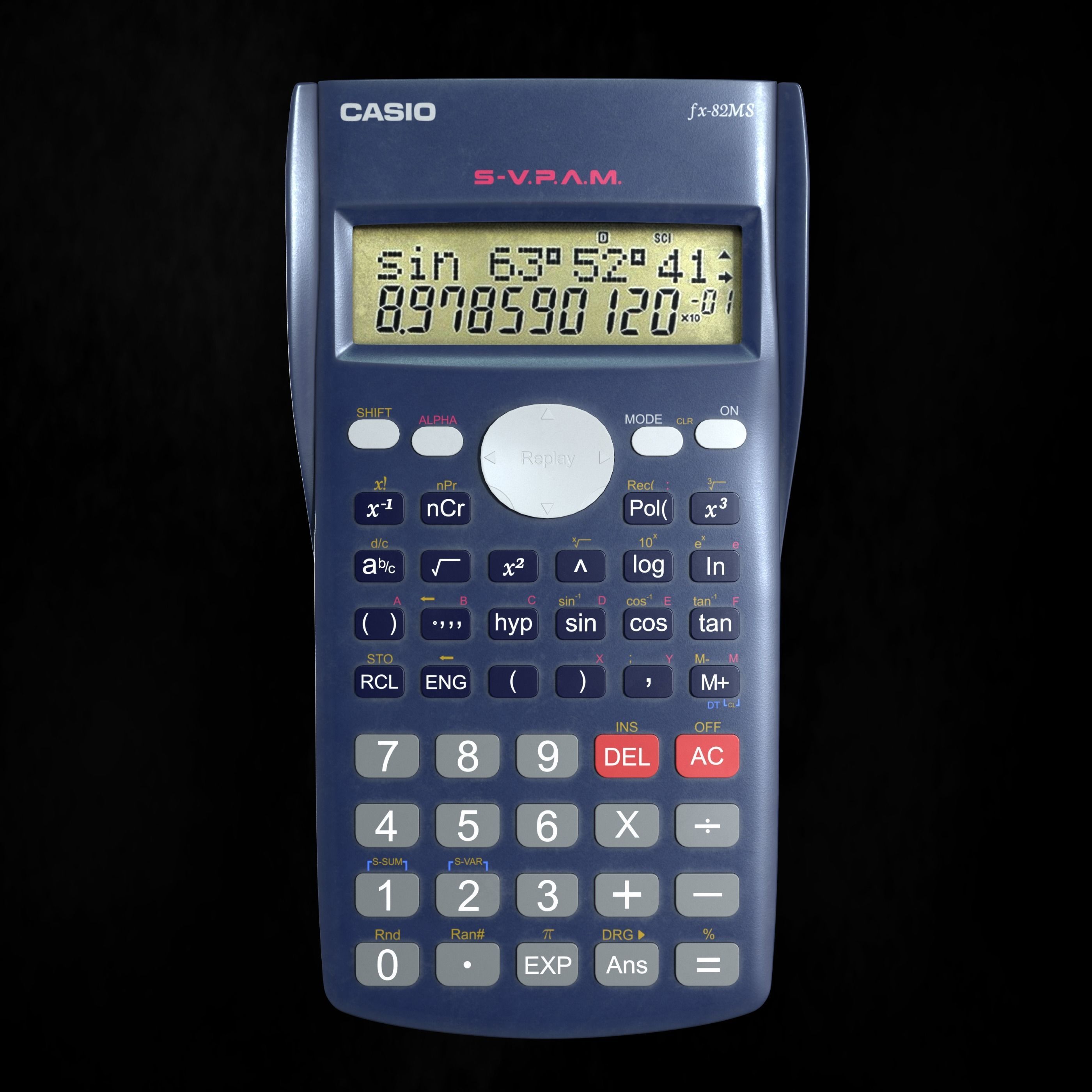 Casio Scientific Calculator FX-82MS 3D model_2