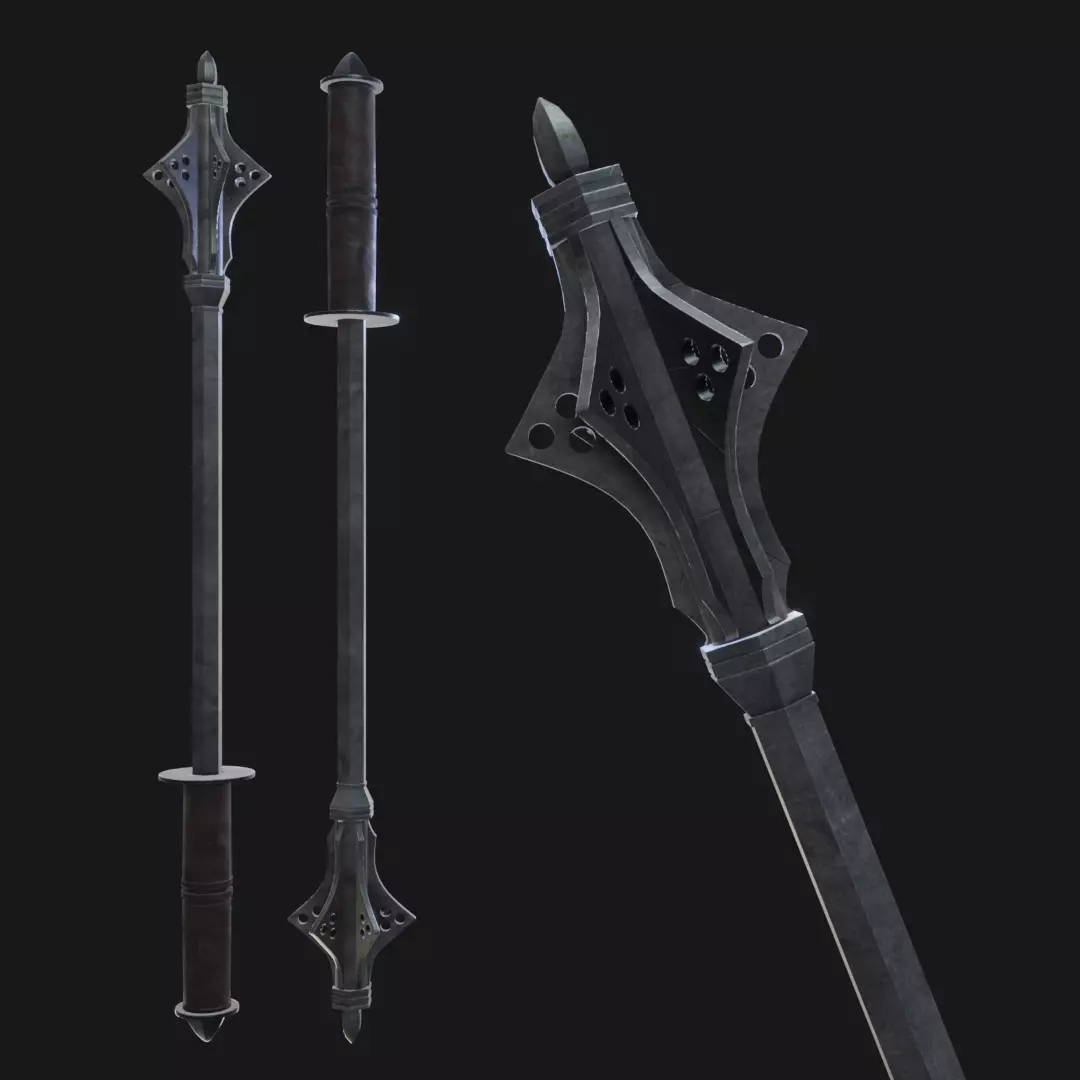 Medieval mace Low-poly 3D model