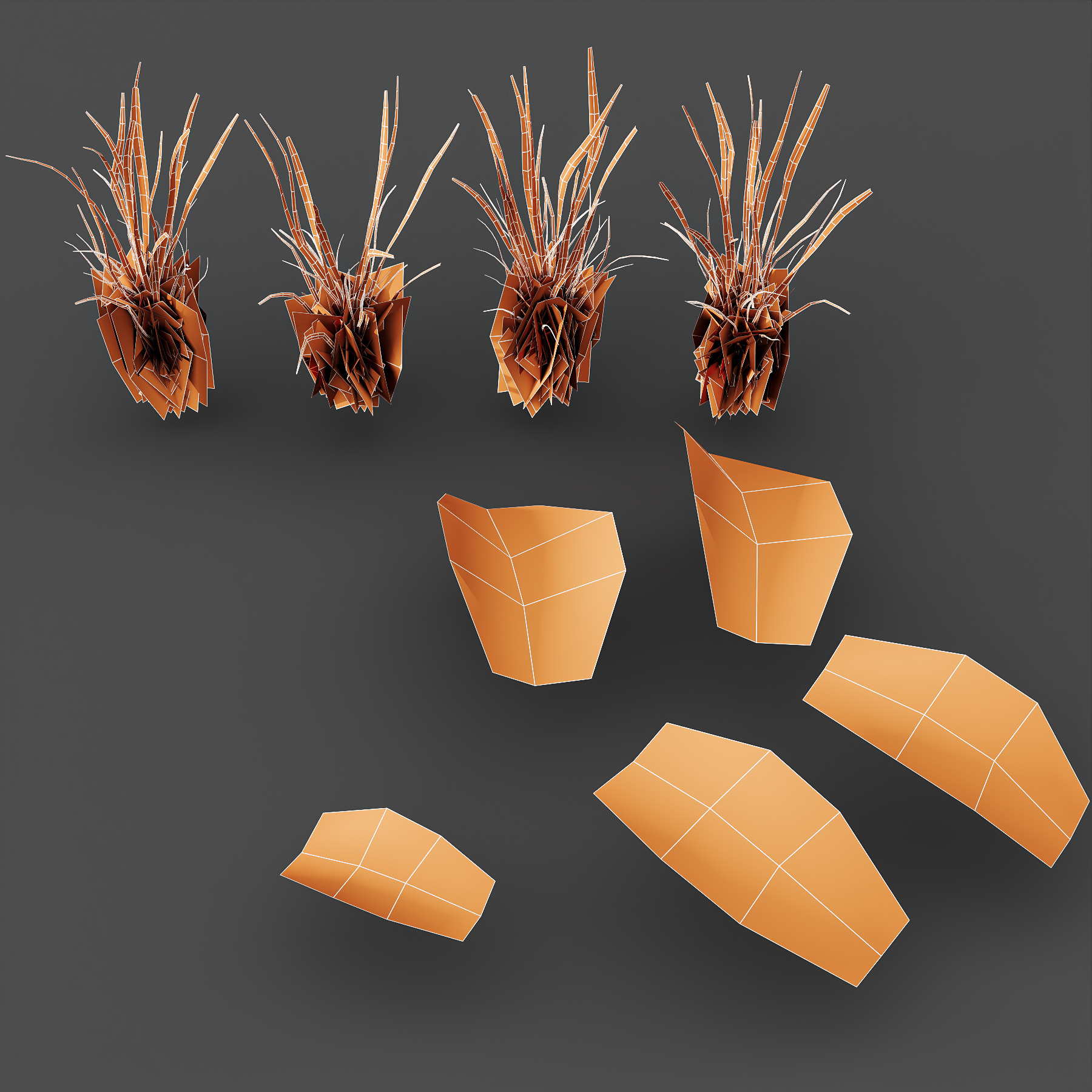 Grass Rocky Park Summer 3D model_3