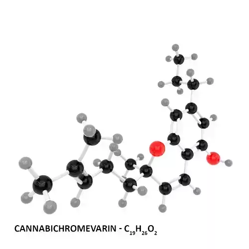 Drug CBCV - Cannabichromevarin - Cannabinoid Molecule 3D model
