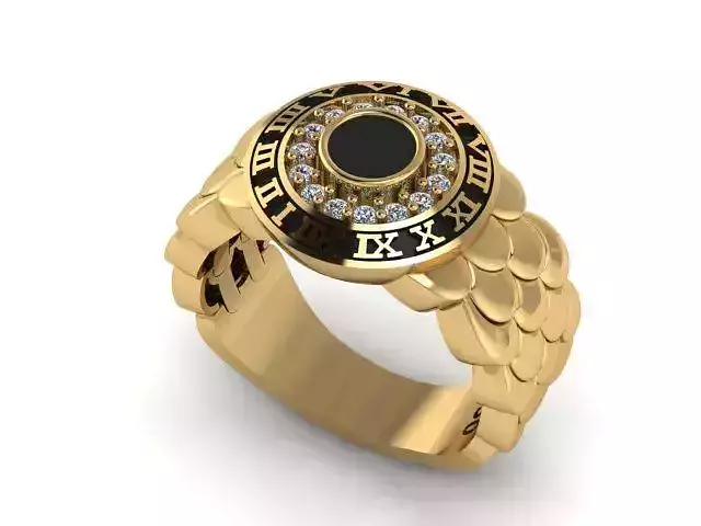 movable linked  fish ring  3D print model