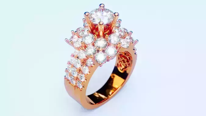 Engagement Ring 45 3D print model