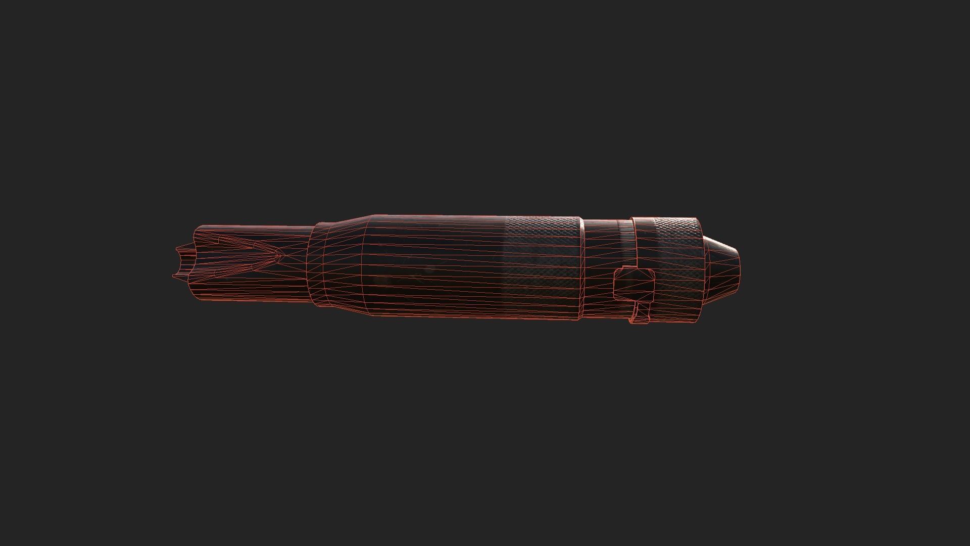 PBS-4 Russian Silencer Low-poly 3D model_8