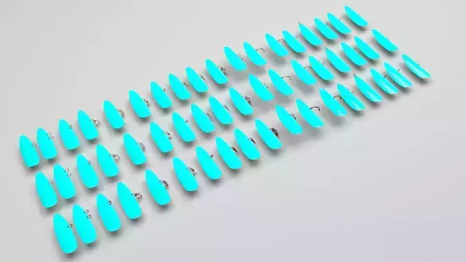 Nail Piercings Set 3D model