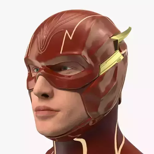 Flash Comics Character Head