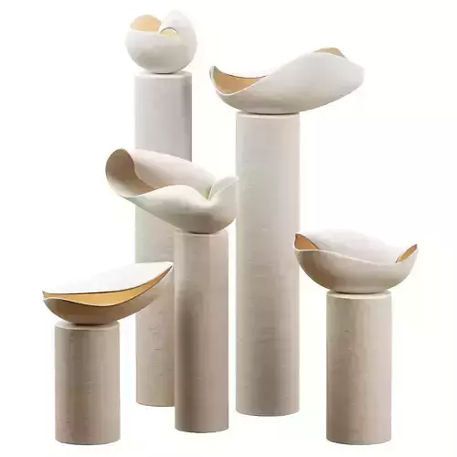 Decorative clay lamps Nautile ii Floor Lamp by Elsa Foulon 3D model