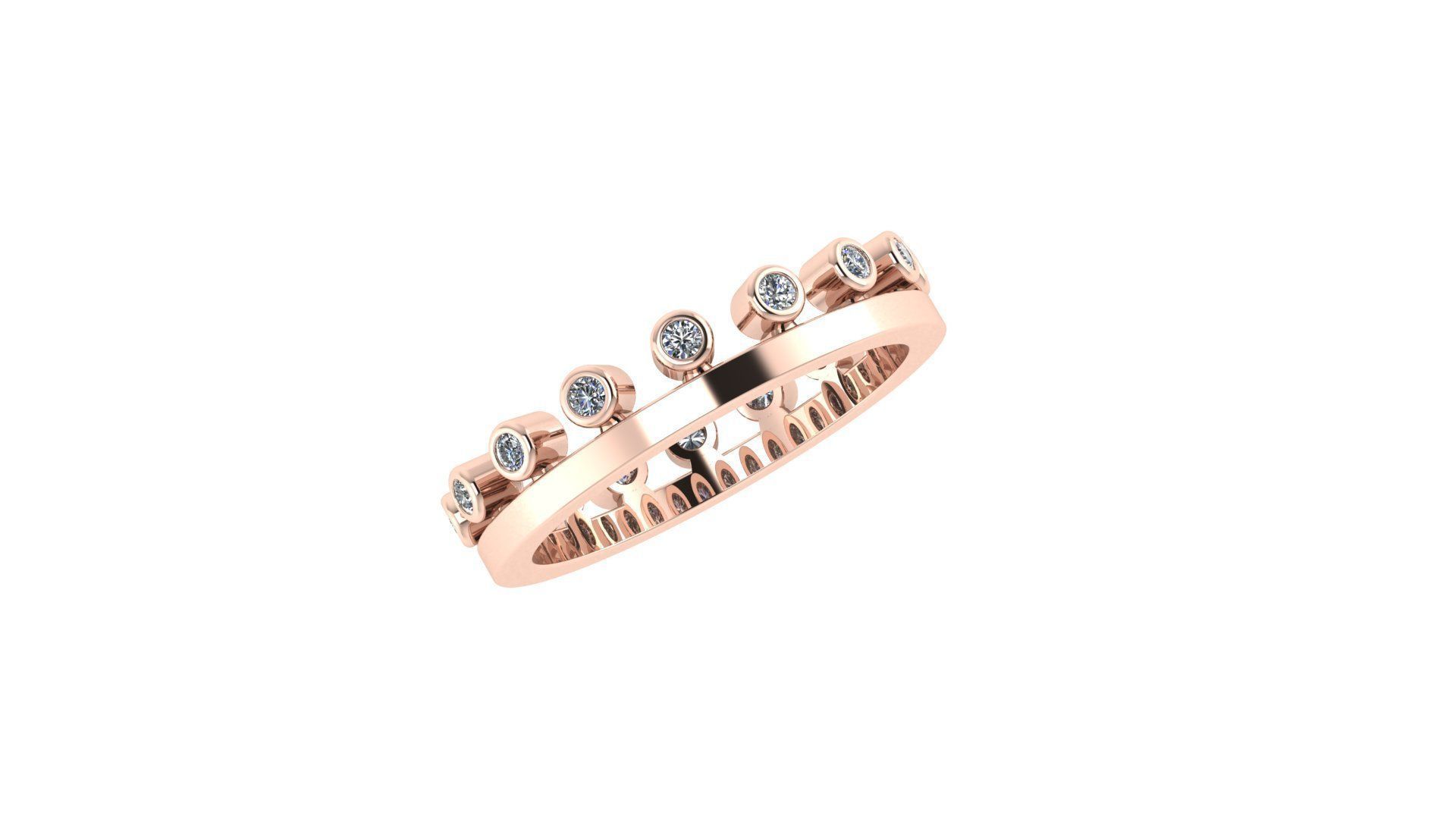 DE BEERS DEWDROP RING 16 5mm 3D print model_1