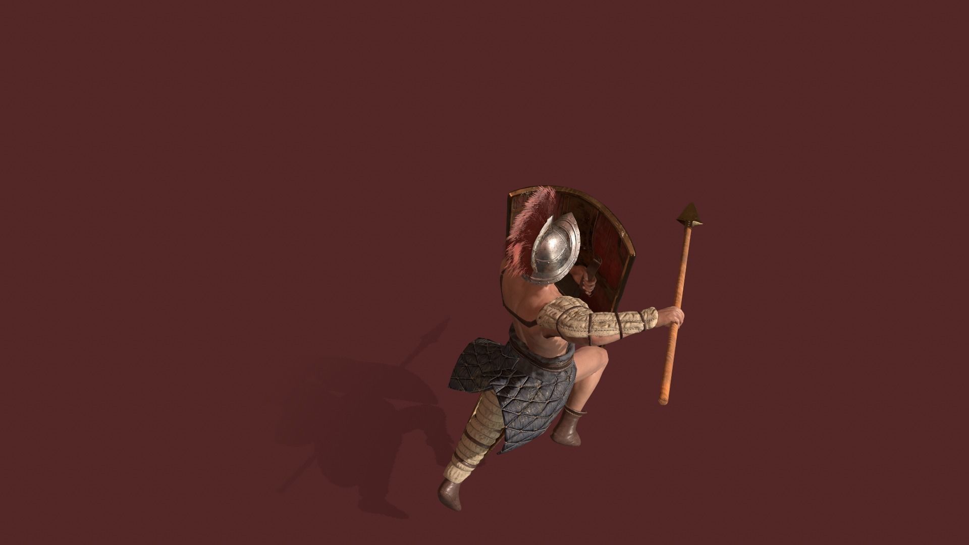 Gladiator Low-poly 3D model_14