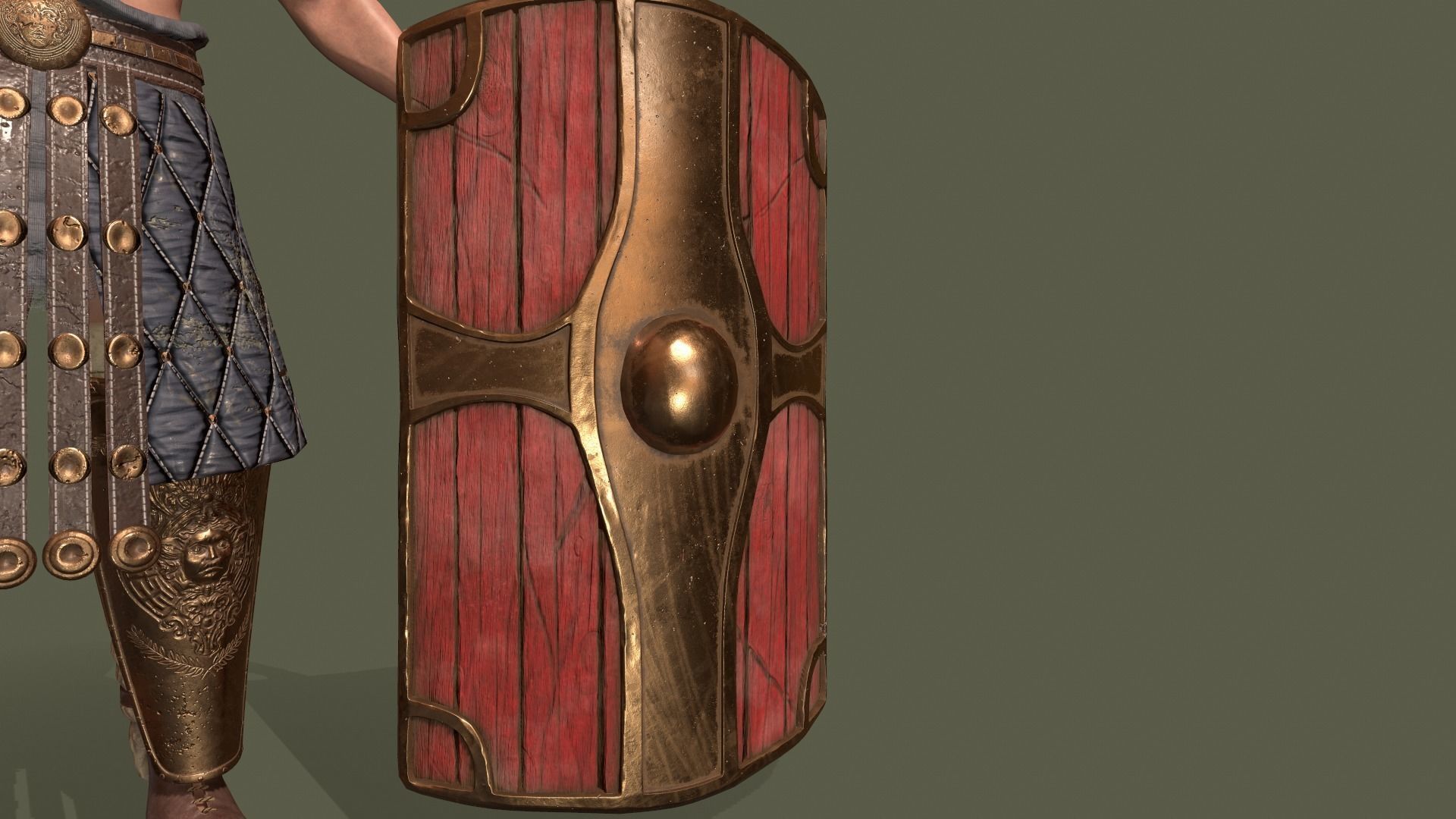 Gladiator Low-poly 3D model_8