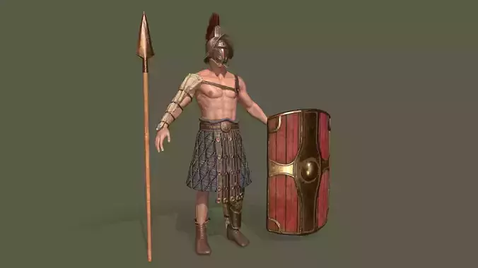 Gladiator  Low-poly 3D model