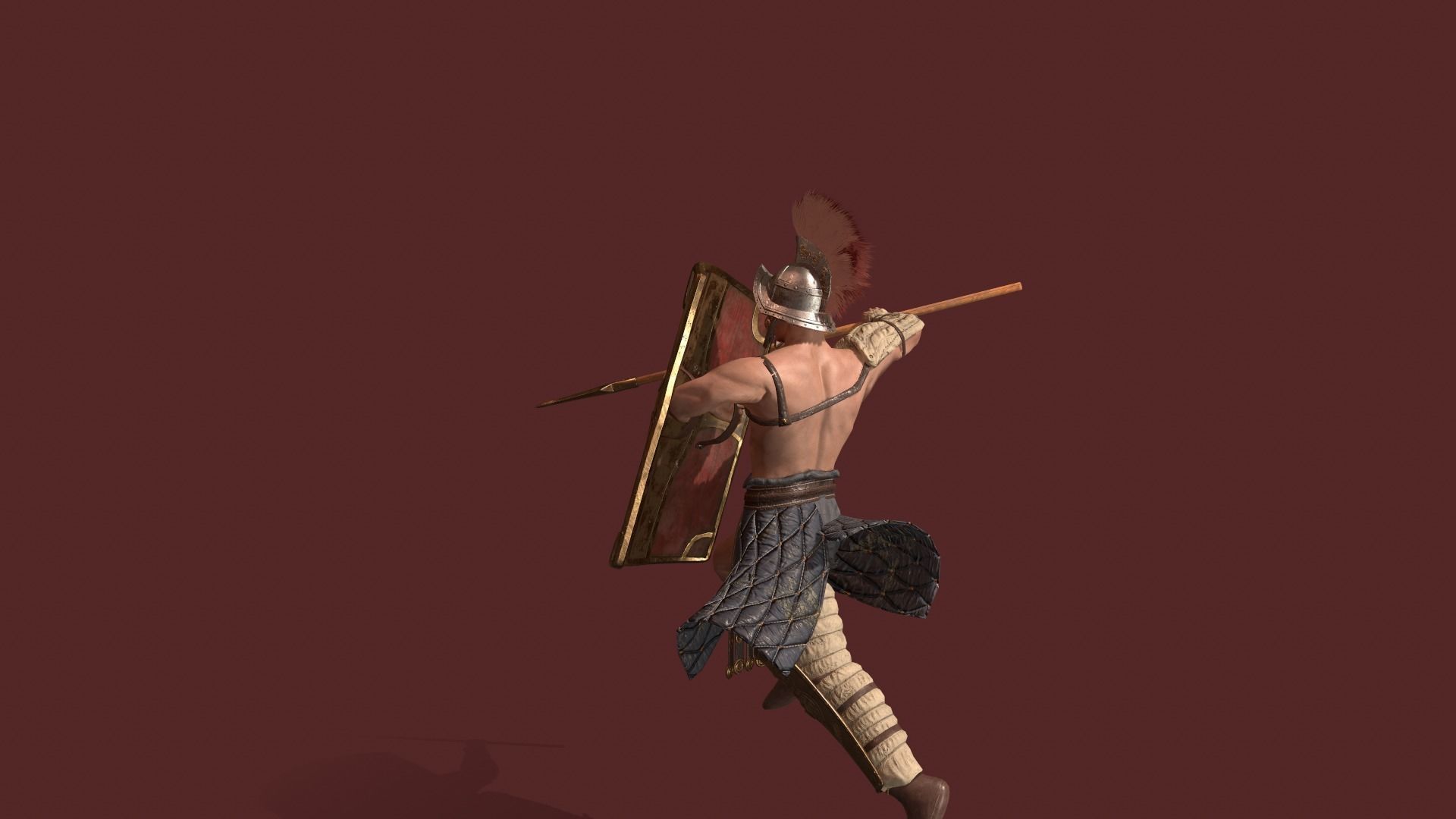 Gladiator Low-poly 3D model_12