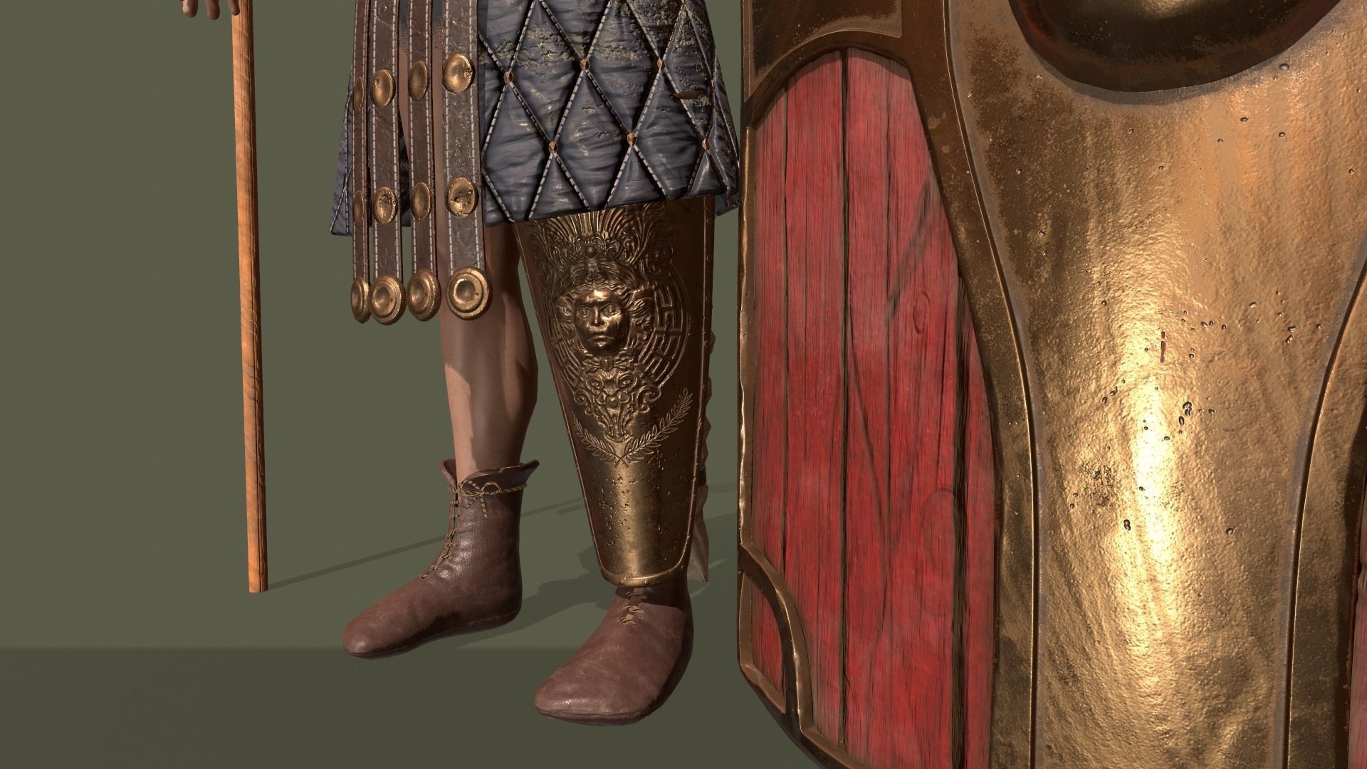 Gladiator Low-poly 3D model_7