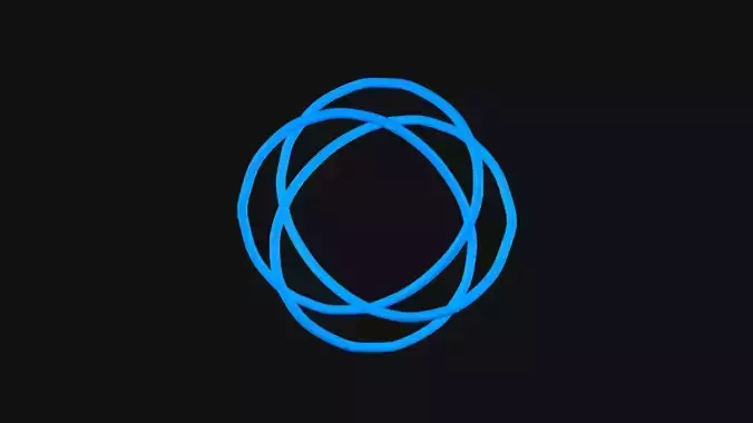 Torus Knot 4 Low-poly 3D model