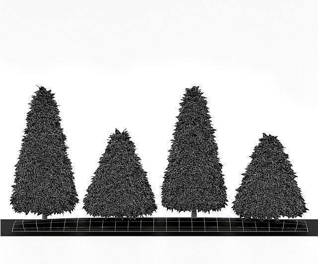 9 Different SETS of Bush Tree  SET VOL01 3D Model Collection_16