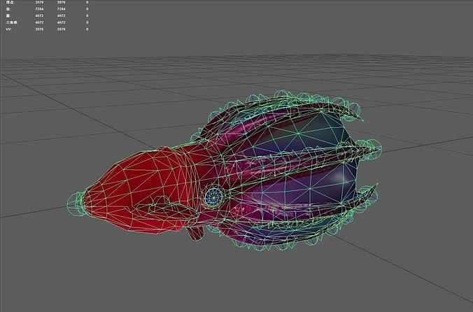 Vampiresquid Low-poly 3D model 3
