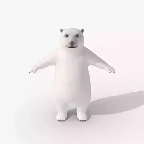 Baby Humanoid Polar Bear  3D model