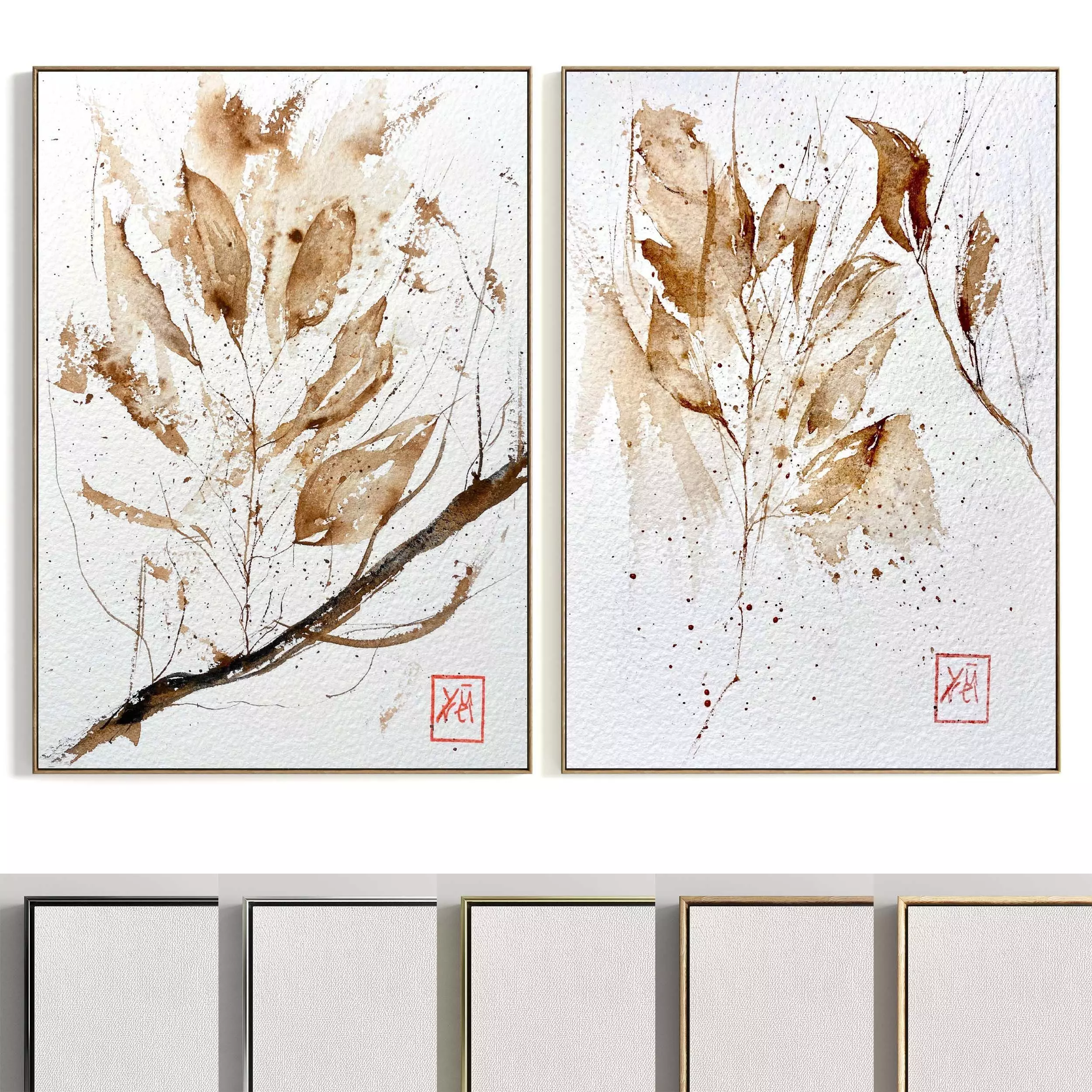 Plaster Two Photo Frame 323 Low-poly 3D model_0