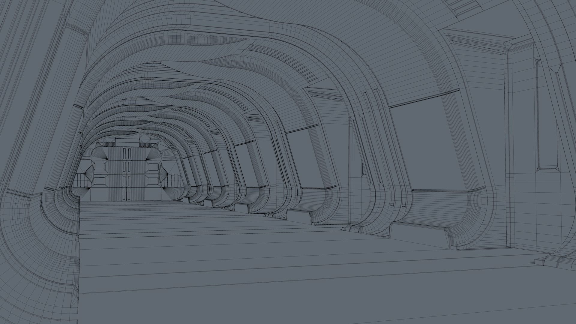 Sci Fi Corridor 3D model_11