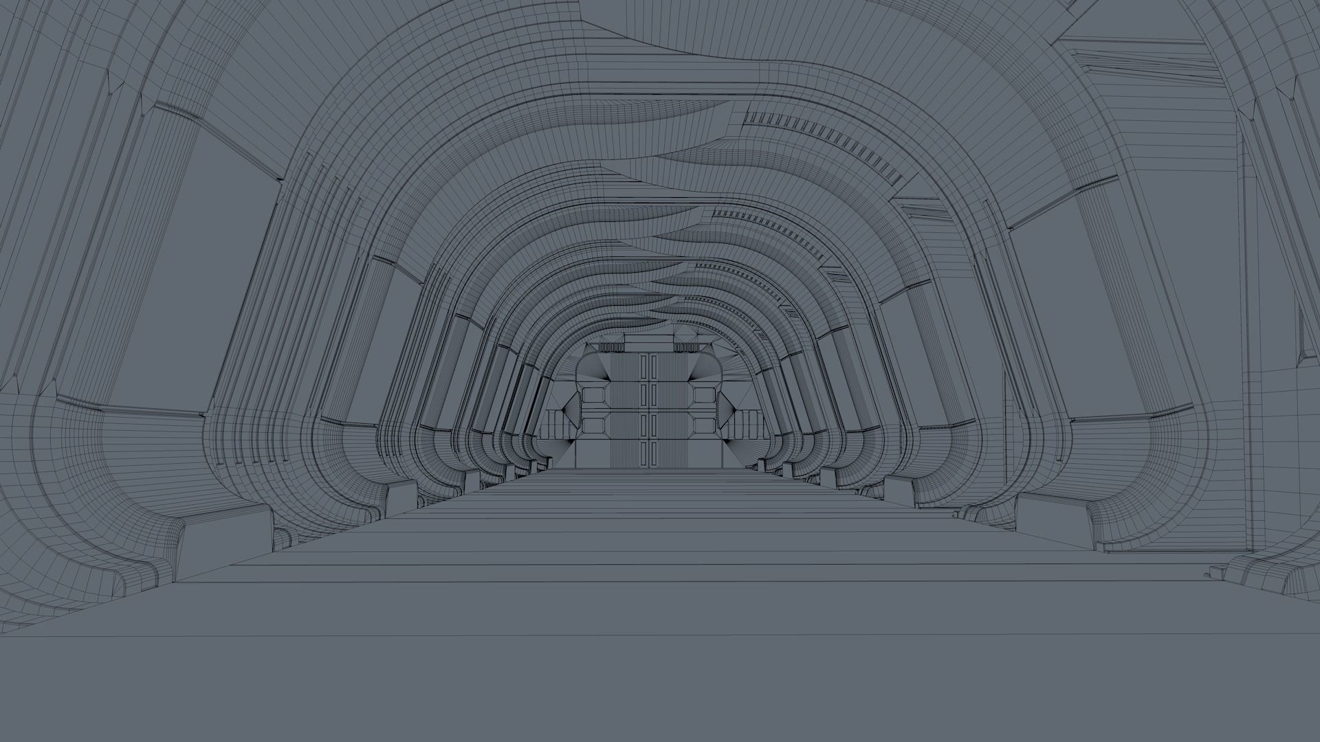 Sci Fi Corridor 3D model_9