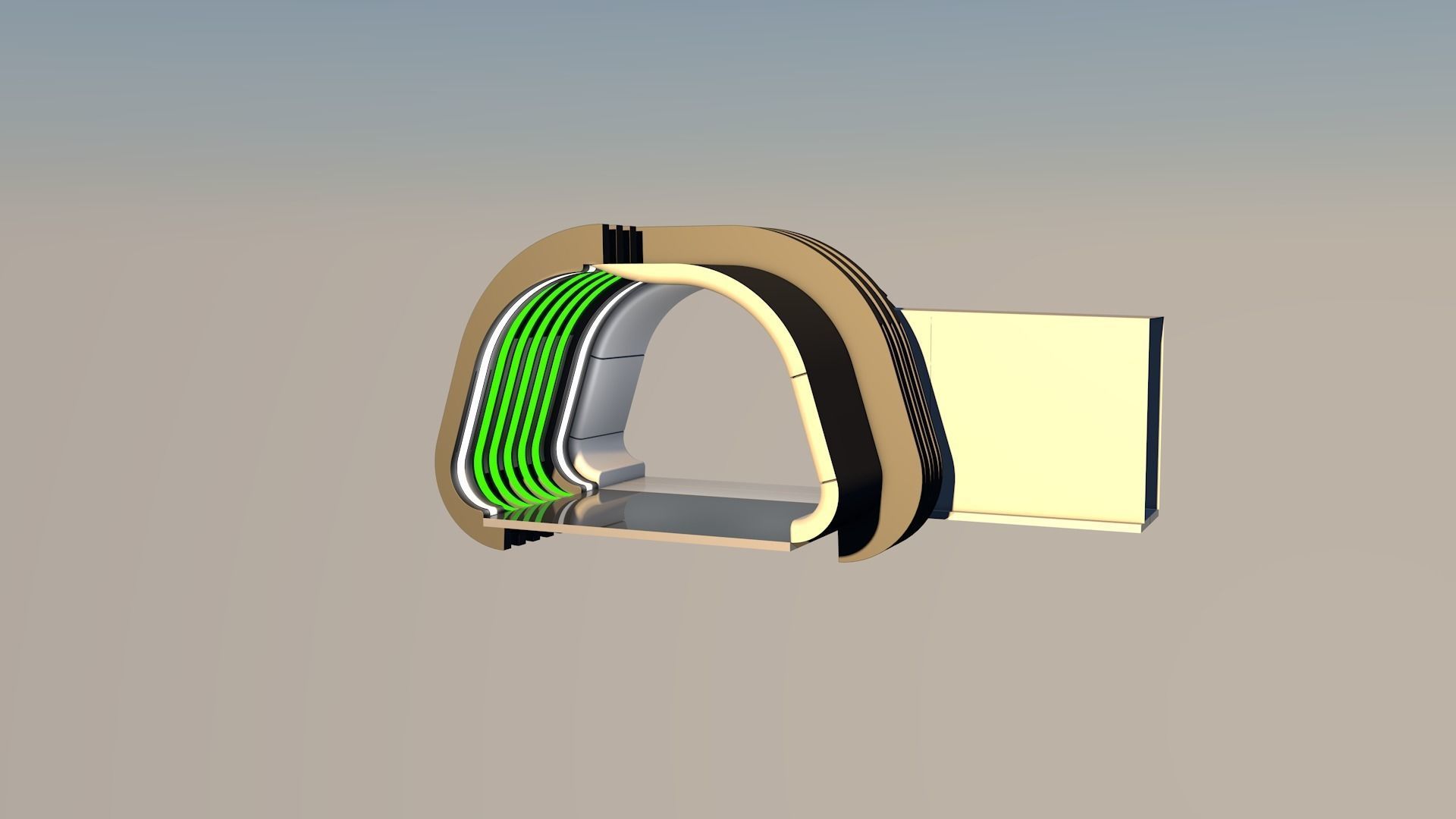 Sci Fi Corridor 3D model_7