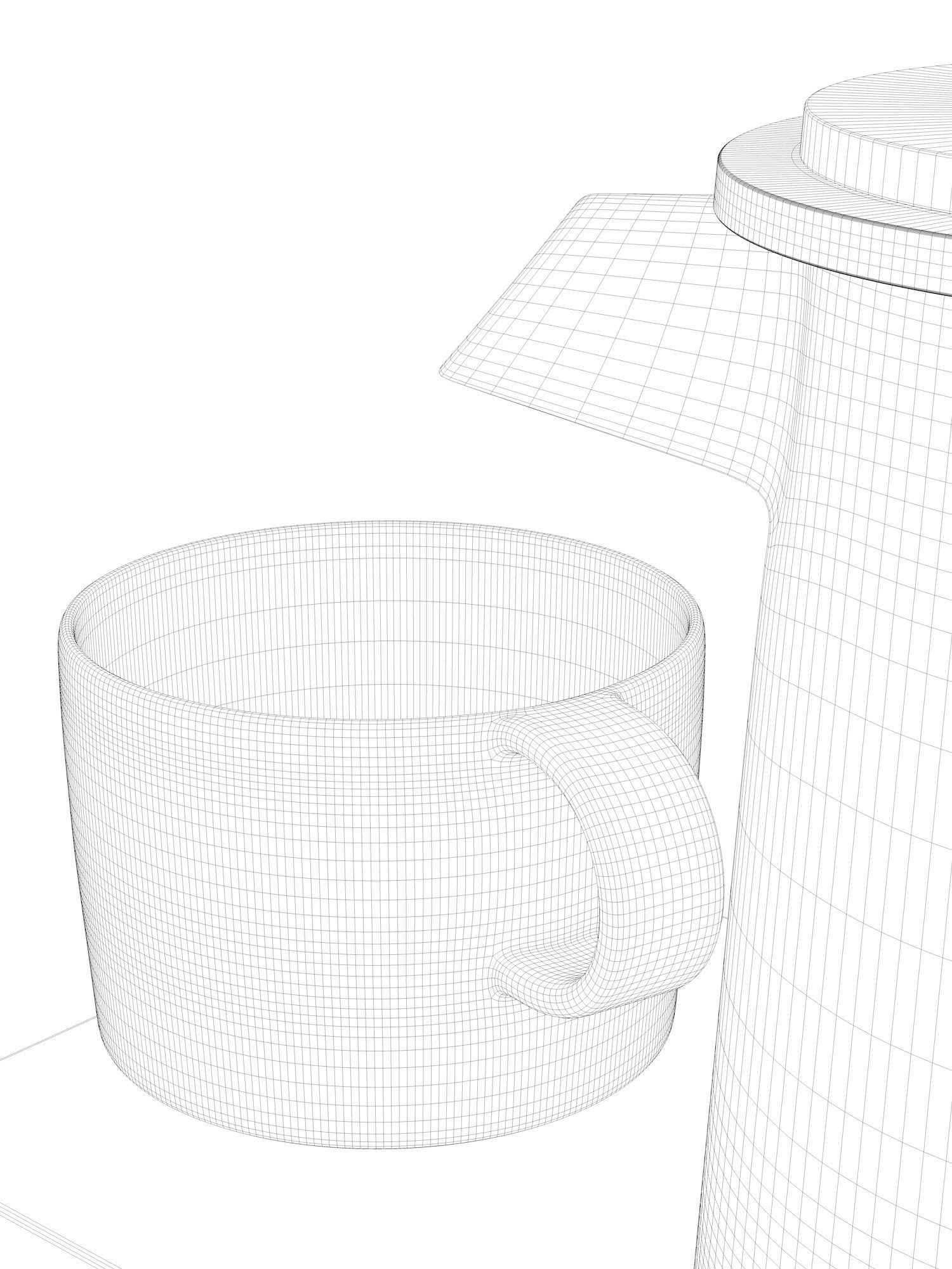 Panama Tea Set 3D model_3