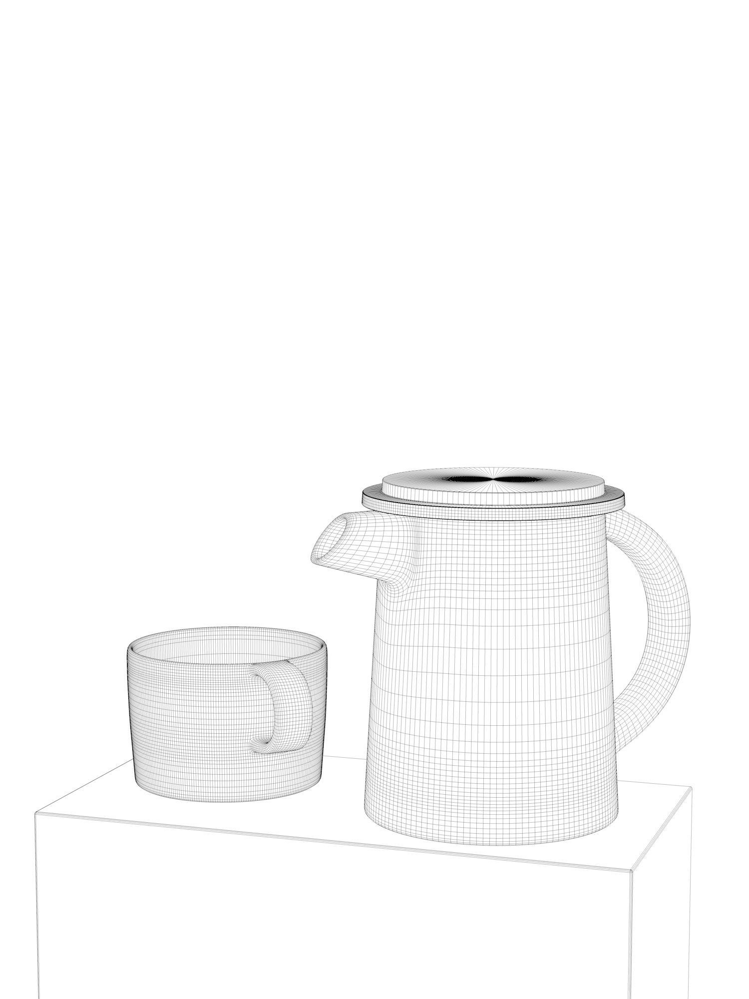 Panama Tea Set 3D model_4