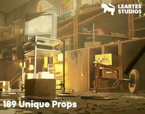 Abandoned Classroom Low-poly 3D model_0