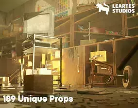 Abandoned Classroom Low-poly 3D model