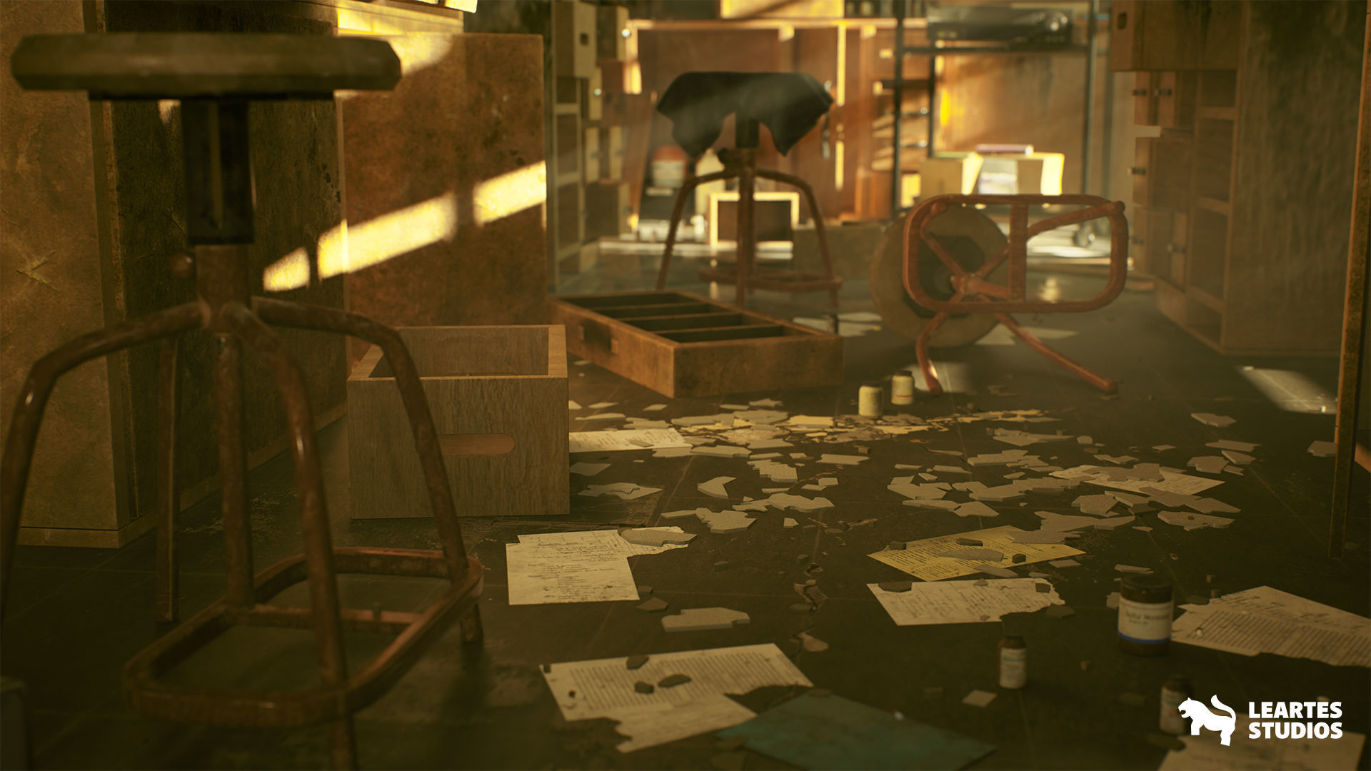 Abandoned Classroom Low-poly 3D model_10