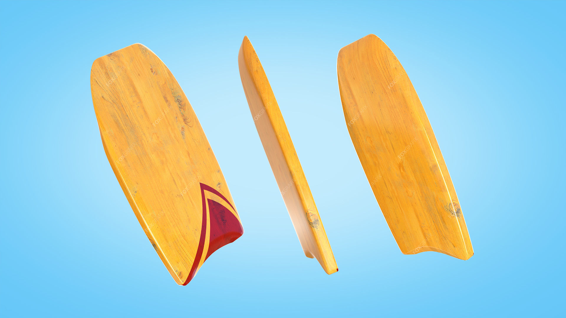 Surfboards Low-poly 3D model_21