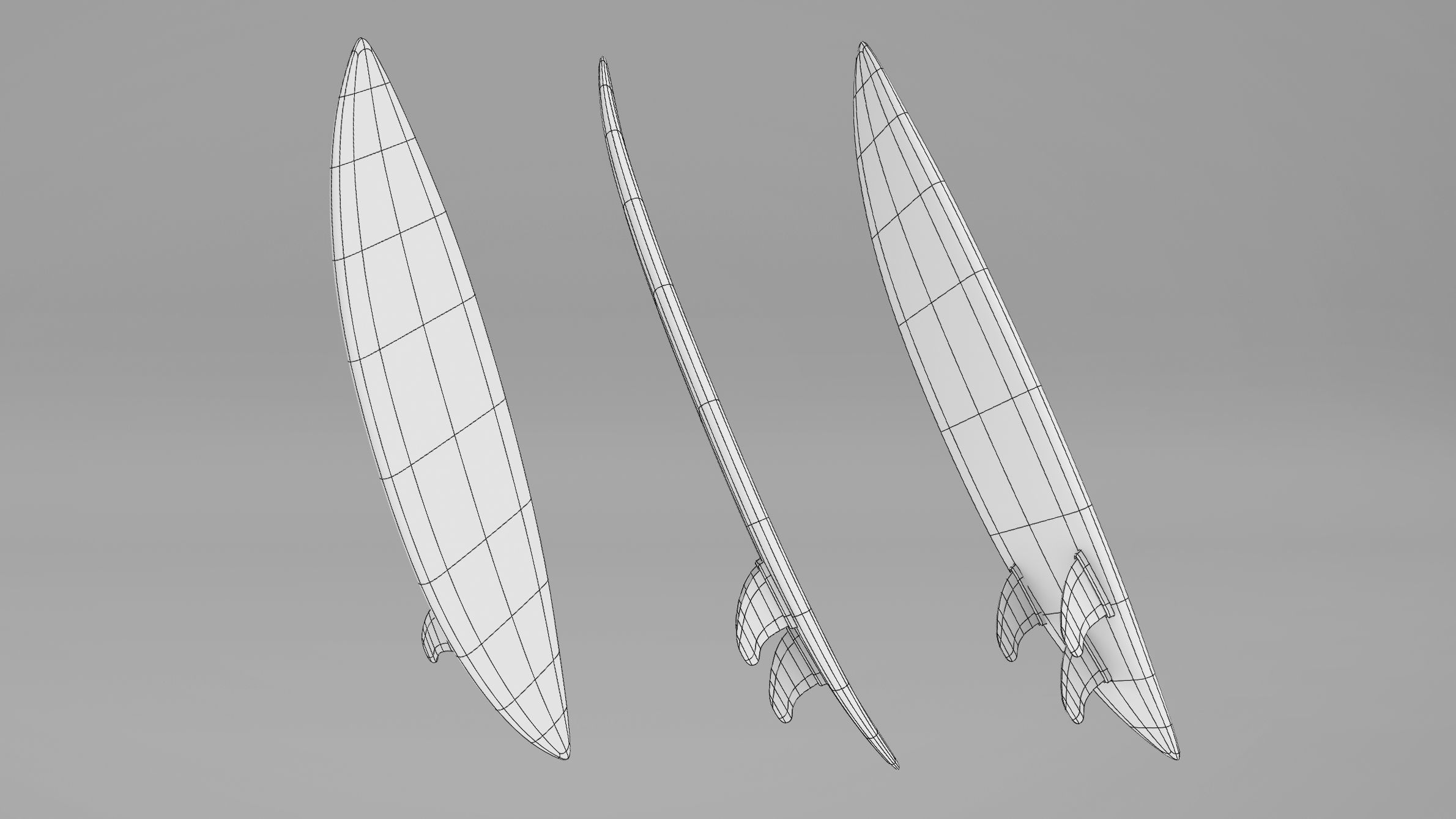 Surfboards Low-poly 3D model_10