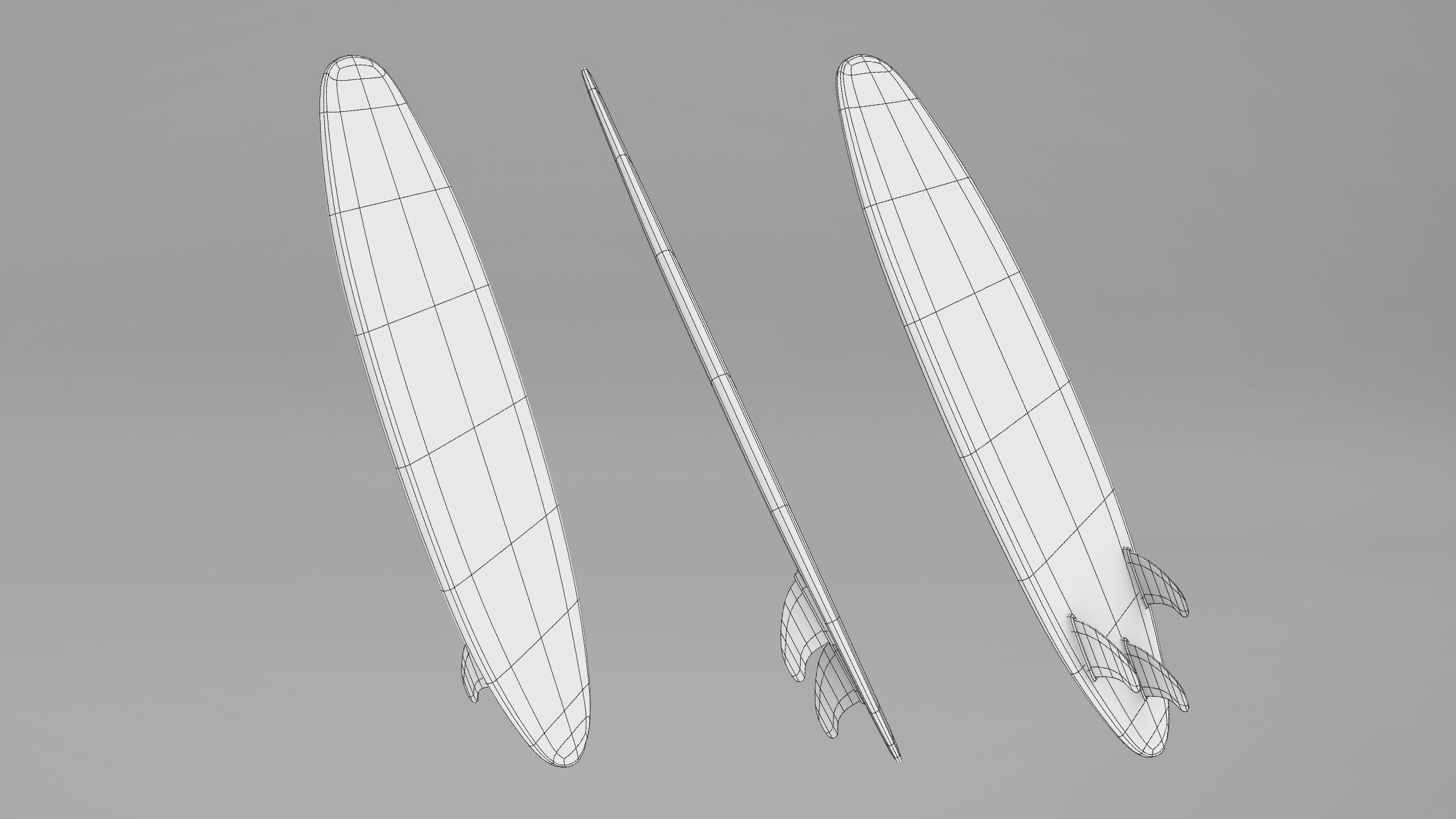 Surfboards Low-poly 3D model_15