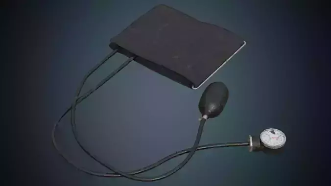 Blood Pressure Monitor 1B Low-poly 3D model